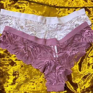 NWOT Lace Intimates Set - Pink Gray and Mauve